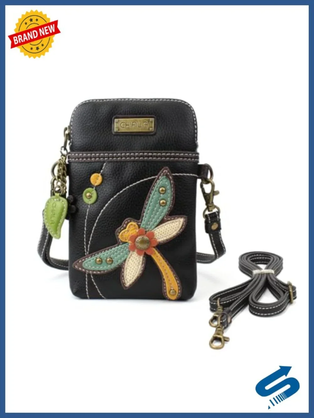 Faux Leather Crossbody Purse with Adjustable Strap Card Slots Wristlet